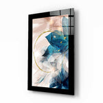 Soyut Yaprak Cam Tablo.