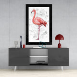 Yalnız Flamingo Cam Tablo.