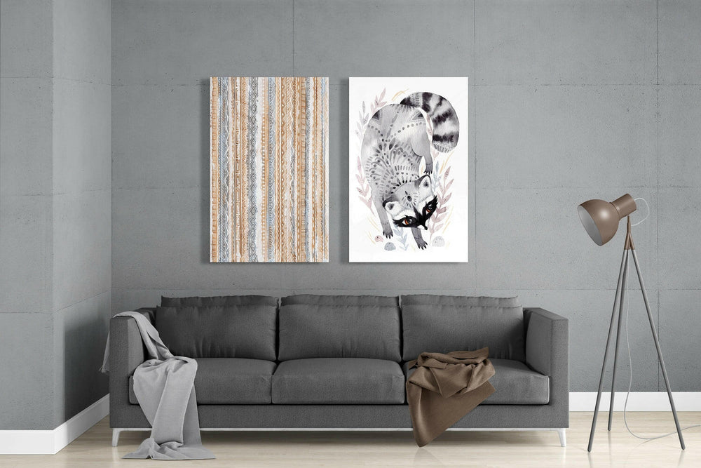 Rakun 2 Parçalı Kombin Cam Tablo.