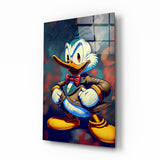 Donald Duck'In Öfkesi Cam Tablo  || Tasarımcı Koleksiyonu.