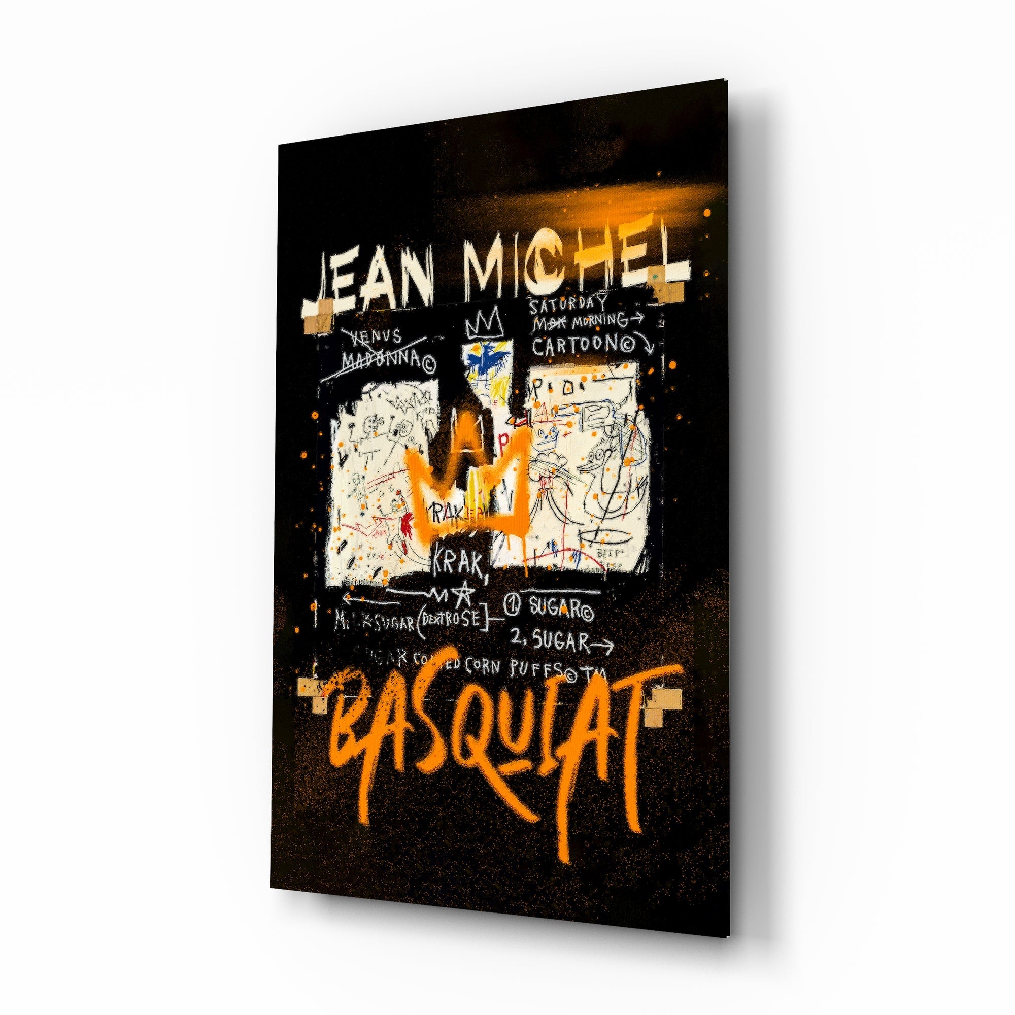 Jean-Michel Basquiat Cam Tablo || Tasarımcı Koleksiyonu.