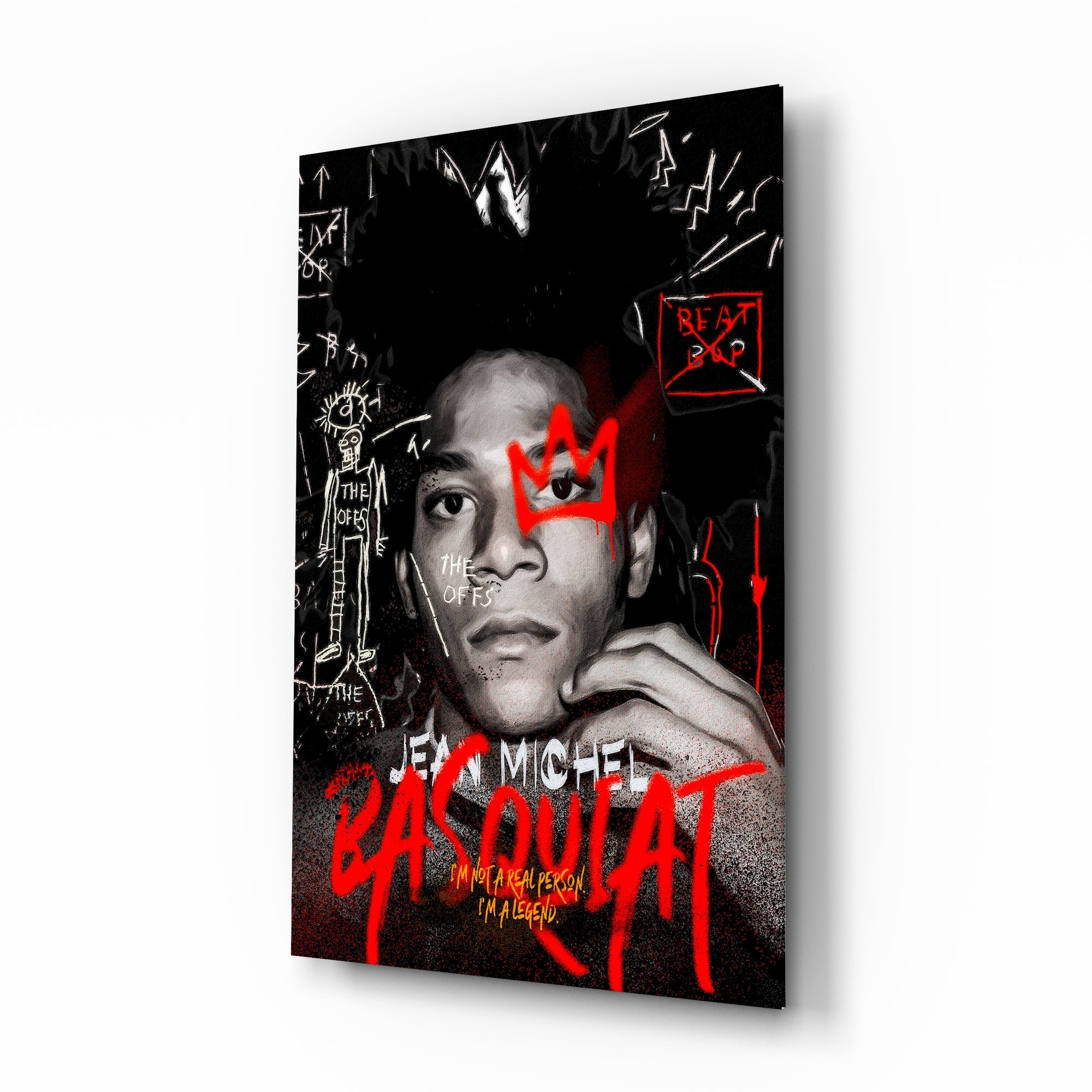 Jean-Michel Basquiat Cam Tablo || Tasarımcı Koleksiyonu.