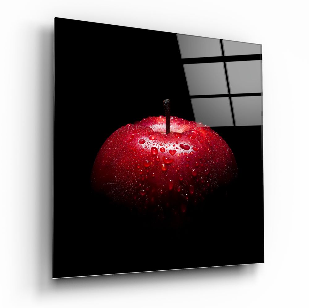 Kırmızı Elma Cam Tablo | Insigne Art | Üstün Kalite