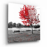 Kırmızı Ağaç Cam Tablo | Insigne Art | Üstün Kalite