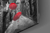 Kırmızı Şemsiye Cam Tablo | Insigne Art | Üstün Kalite