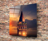 Galata Kulesi Cam Tablo.
