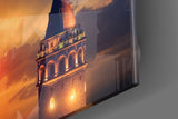 Galata Kulesi Cam Tablo.
