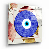 Mavi Modern Nazar Boncuğu Cam Tablo | Insigne Art | Üstün Kalite