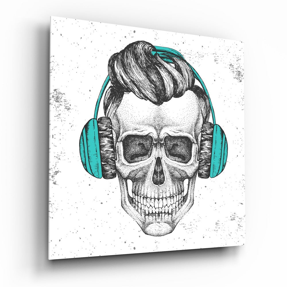 Kafatası - Her Zaman Müzik Cam Tablo | Insigne Art | Üstün Kalite
