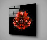 Kırmızı Lotus Cam Tablo | Insigne Art | Üstün Kalite