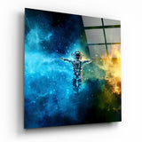 Uzayda Astronot Cam Tablo.
