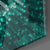 Yeşil Helezon Cam Tablo.