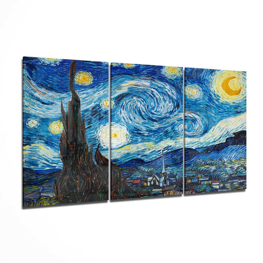 Van Gogh: Yıldızlı Gece Mega Cam Tablo.