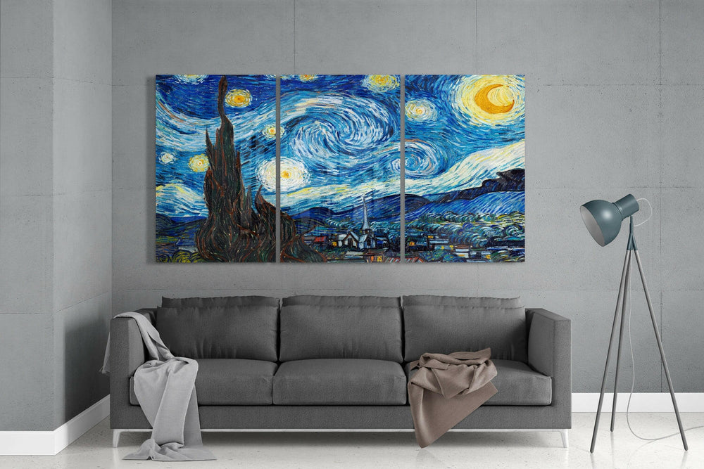 Van Gogh: Yıldızlı Gece Mega Cam Tablo.