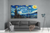 Van Gogh: Yıldızlı Gece Mega Cam Tablo.