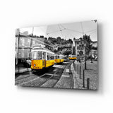 Sarı Tramvay (Lizbon) Cam Tablo.