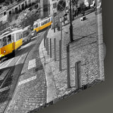 Sarı Tramvay (Lizbon) Cam Tablo.