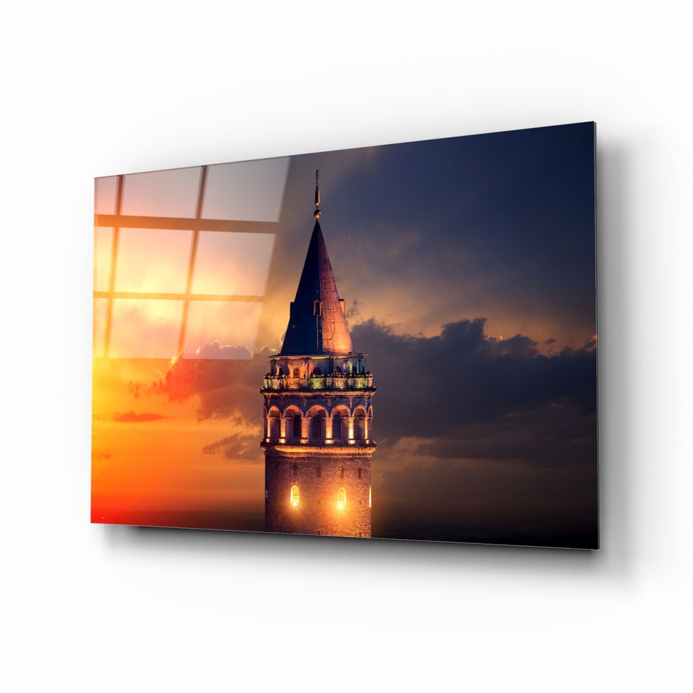 Galata Kulesi  Cam Tablo.