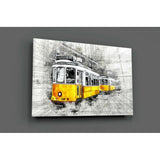 Sarı Tramvay Basel Cam Tablo.