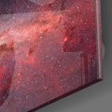 Kırmızı Nebula Cam Tablo.