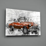 Kırmızı Chevrolet Cam Tablo.