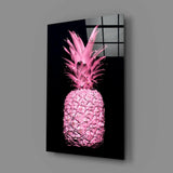 Pembe Ananas Cam Tablo.