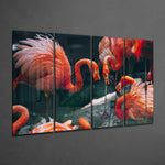 Flamingolar 4 Parça Mega Cam Tablo | 150x92 cm.