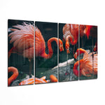 Flamingolar 4 Parça Mega Cam Tablo | 150x92 cm.