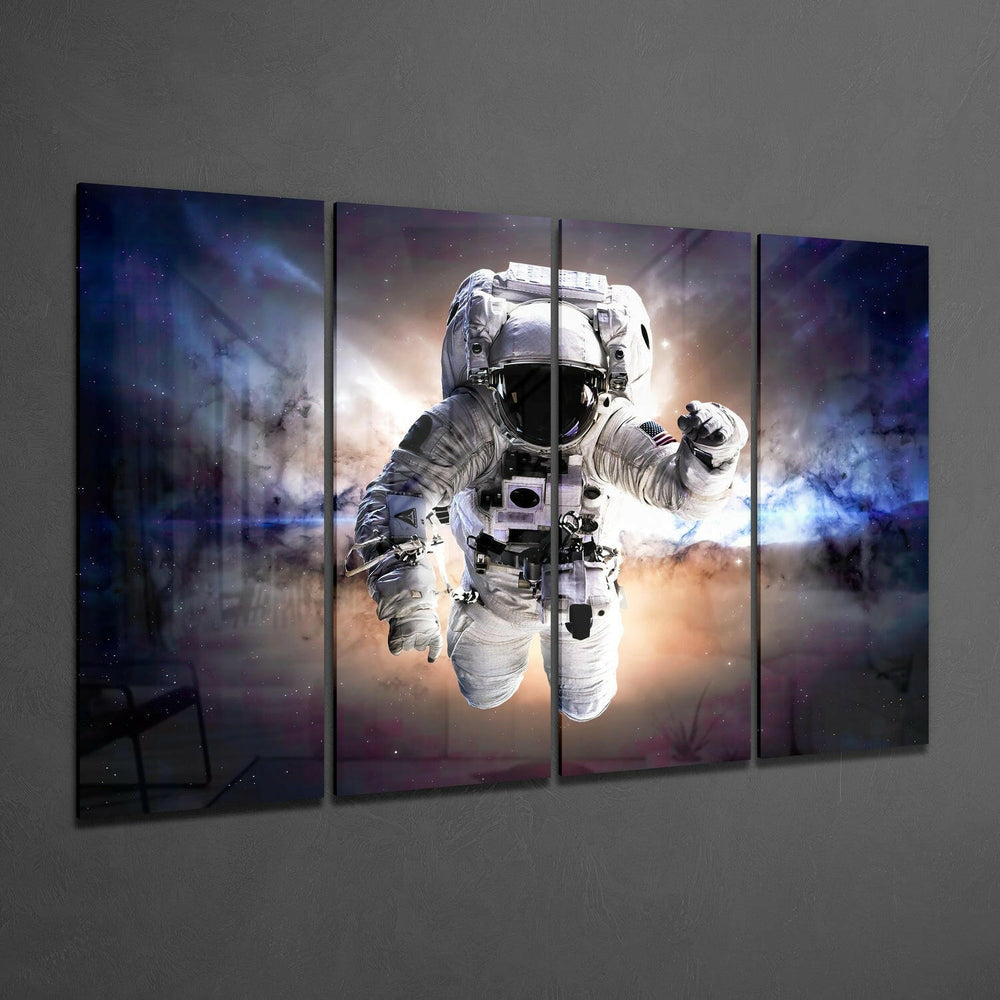 Astronot 4 Parça Mega Cam Tablo | 150x92 cm.