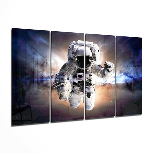 Astronot 4 Parça Mega Cam Tablo | 150x92 cm.