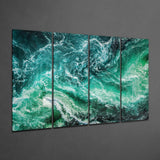 Dalgalar 4 Parça Mega Cam Tablo | 150x92 cm.
