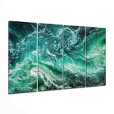 Dalgalar 4 Parça Mega Cam Tablo | 150x92 cm.