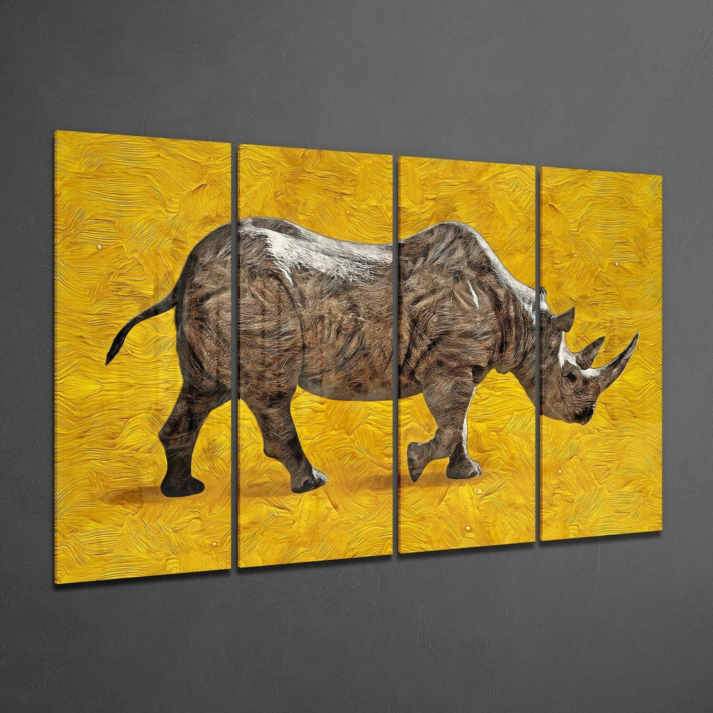 Gergedan 4 Parça Mega Cam Tablo | 150x92 cm.