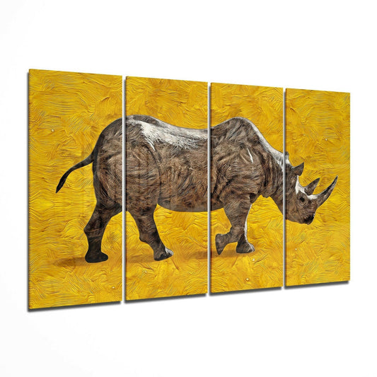 Gergedan 4 Parça Mega Cam Tablo | 150x92 cm.
