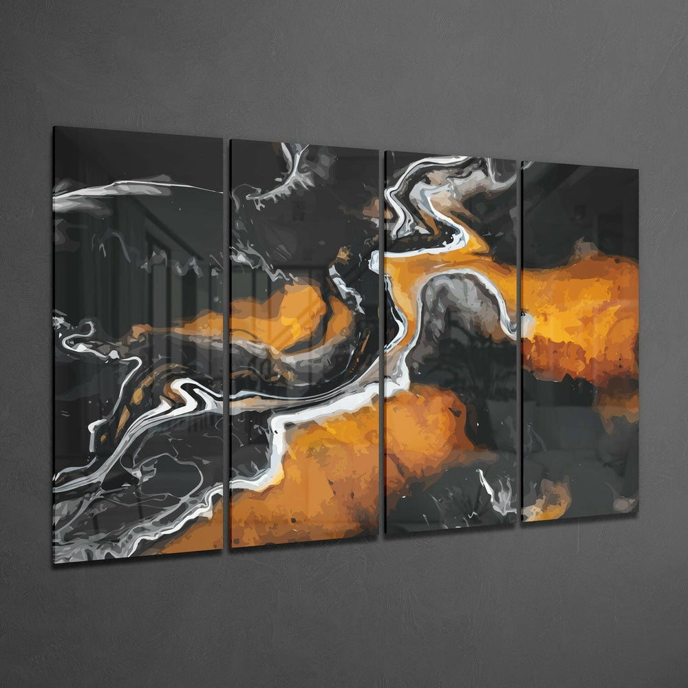 Mermer Lav 4 Parça Mega Cam Tablo | 150x92 cm.
