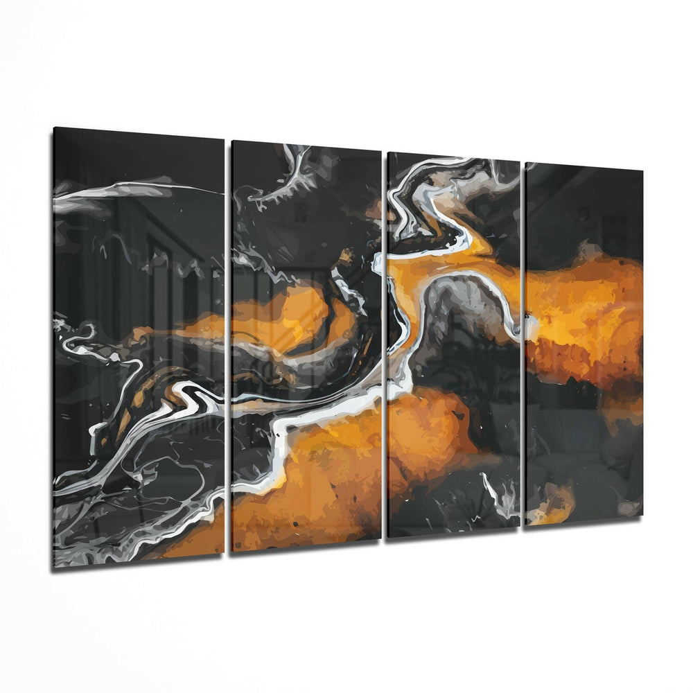 Mermer Lav 4 Parça Mega Cam Tablo | 150x92 cm.