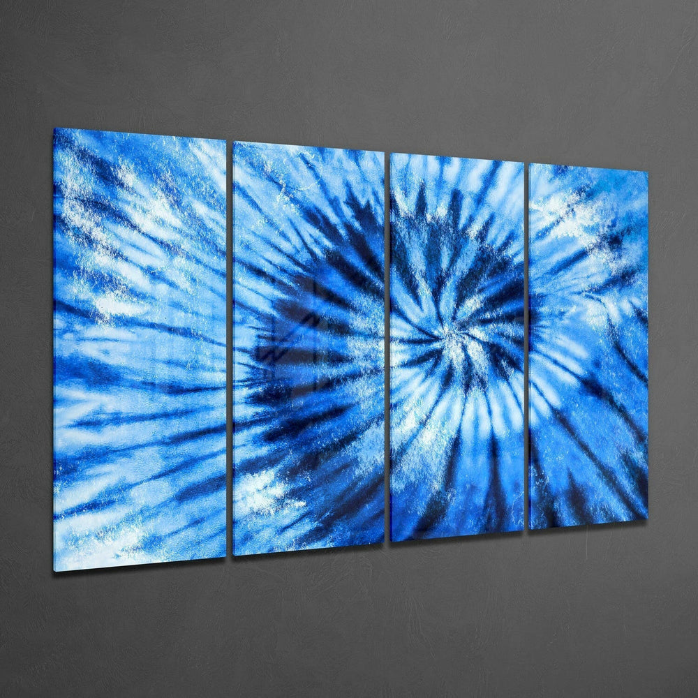 Mavi Spiral 4 Parça Mega Cam Tablo | 150x92 cm.