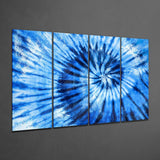 Mavi Spiral 4 Parça Mega Cam Tablo | 150x92 cm.