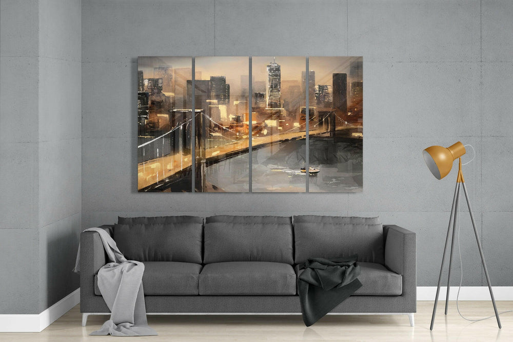 Manhattan 4 Parça Mega Cam Tablo | 150x92 cm.