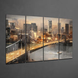 Manhattan 4 Parça Mega Cam Tablo | 150x92 cm.