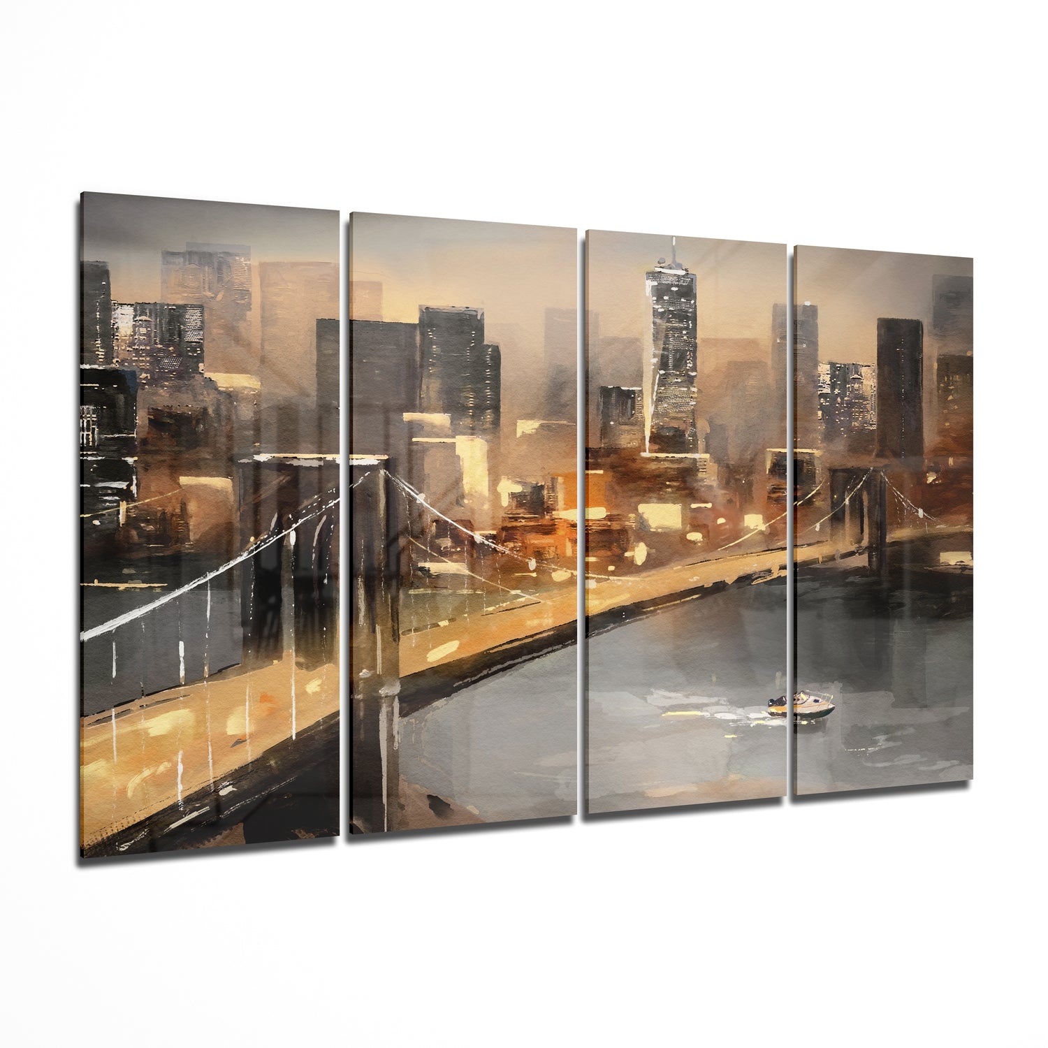 Manhattan 4 Parça Mega Cam Tablo | 150x92 cm.