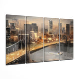 Manhattan 4 Parça Mega Cam Tablo | 150x92 cm.