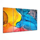 Renkler Dansı 4 Parça Mega Cam Tablo | 150x92 cm.