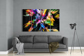 Müziği Hisset 4 Parça Mega Cam Tablo | 150x92 cm.