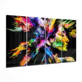 Müziği Hisset 4 Parça Mega Cam Tablo | 150x92 cm.