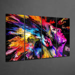Müziği Hisset 4 Parça Mega Cam Tablo | 150x92 cm.