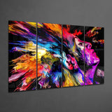 Müziği Hisset 4 Parça Mega Cam Tablo | 150x92 cm.