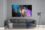 Çarpışma 4 Parça Mega Cam Tablo | 150x92 cm.