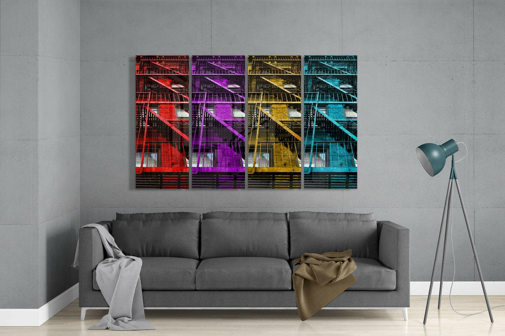 Merdivenler 4 Parça Mega Cam Tablo | 150x92 cm.