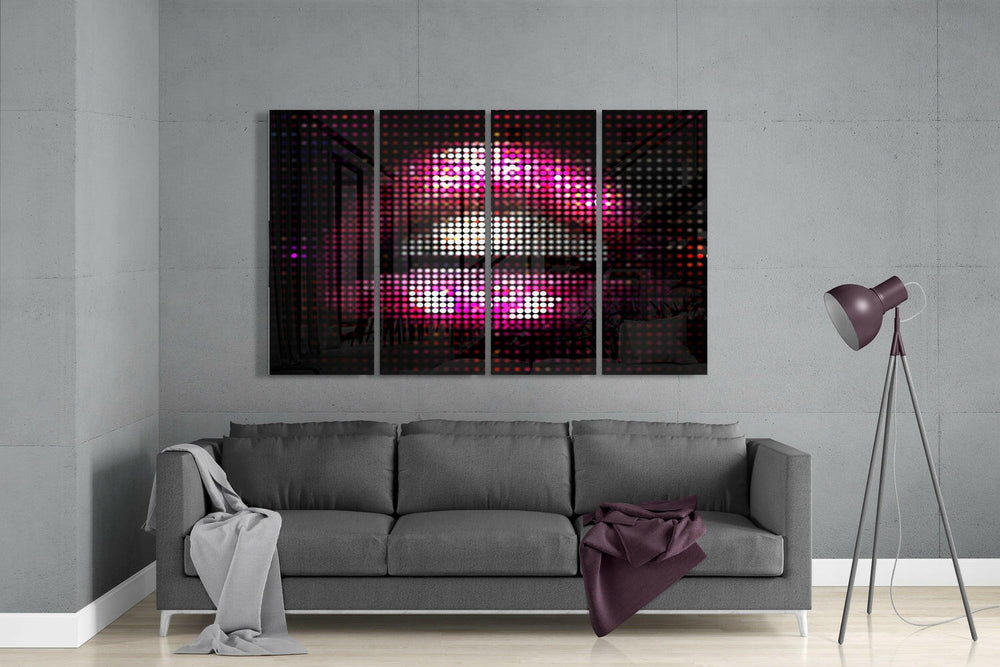 Dudak 4 Parça Mega Cam Tablo | 150x92 cm.
